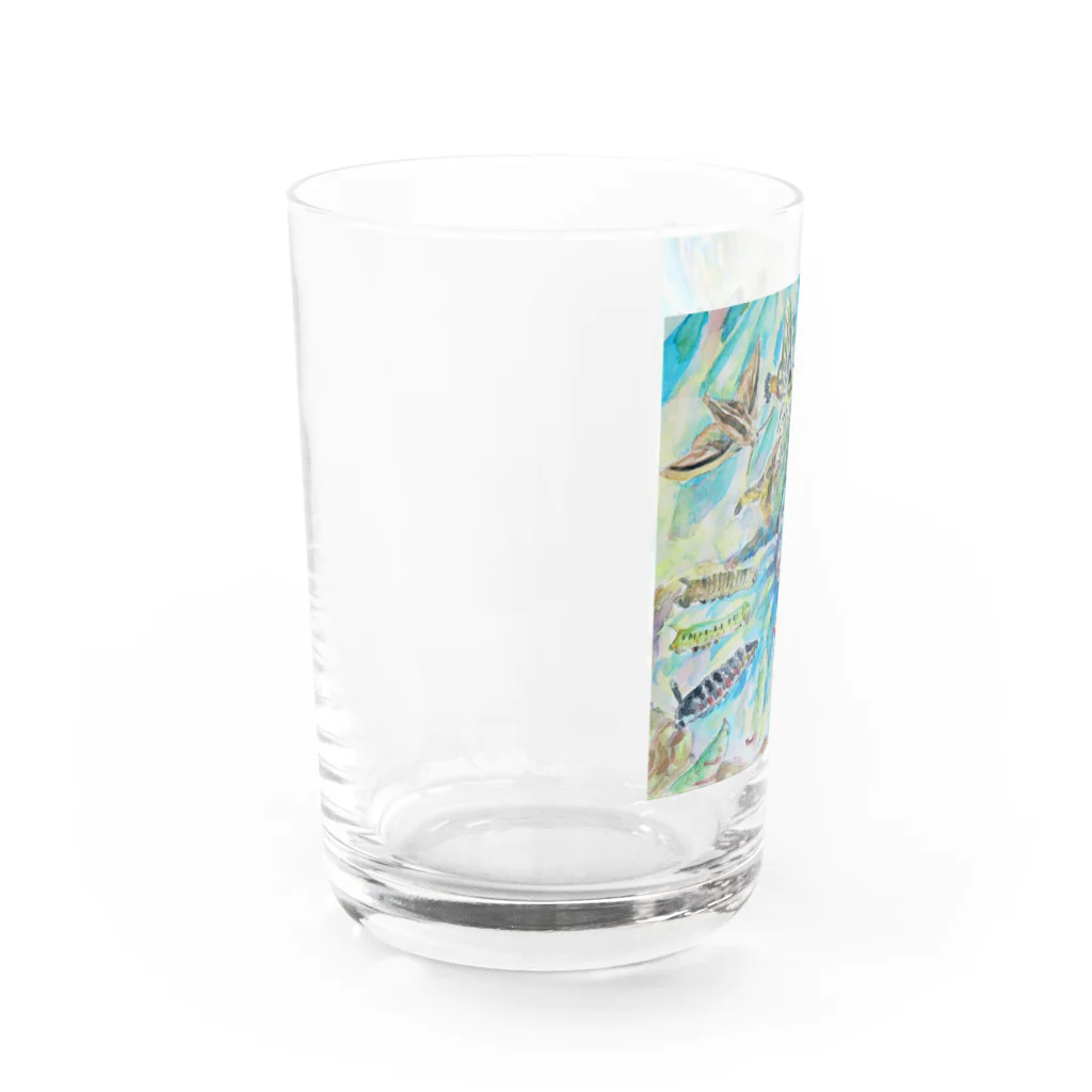 石原有輝香 official SUZURIのスズメガの森 designed by クスノキ陽菜 Water Glass :left