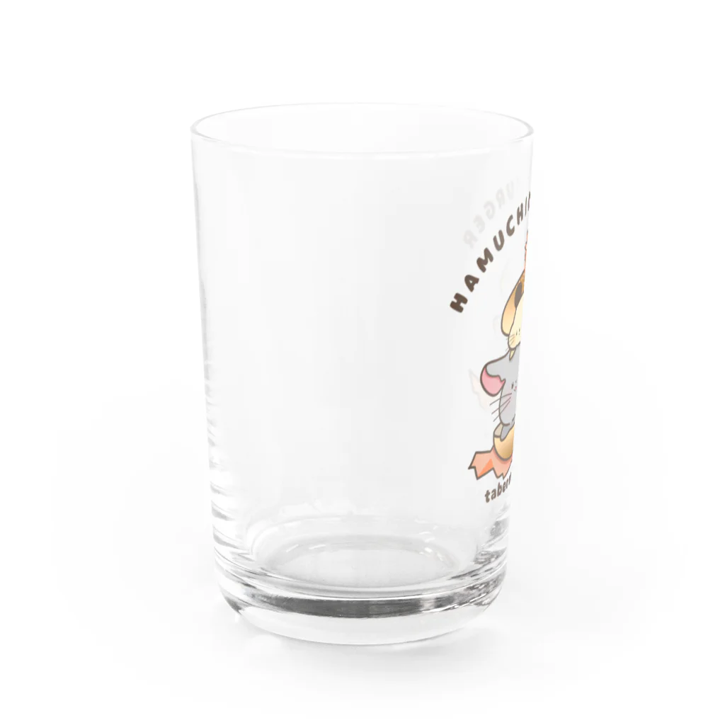 ハムスターとチンチラ kinchan_kohakuのはむちらバーガー(ハムスター、チンチラ) Water Glass :left