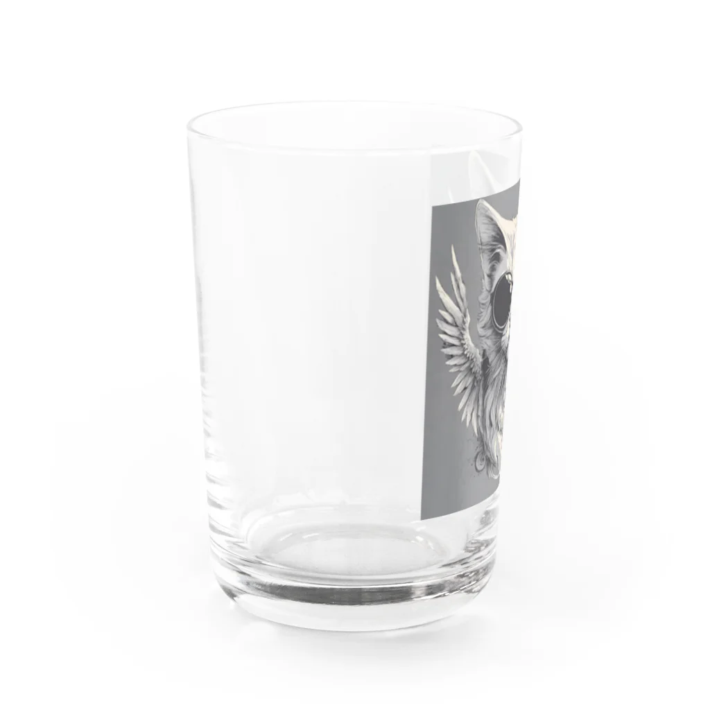 猫神様のエンジェル・キャット（ROCK） Water Glass :left