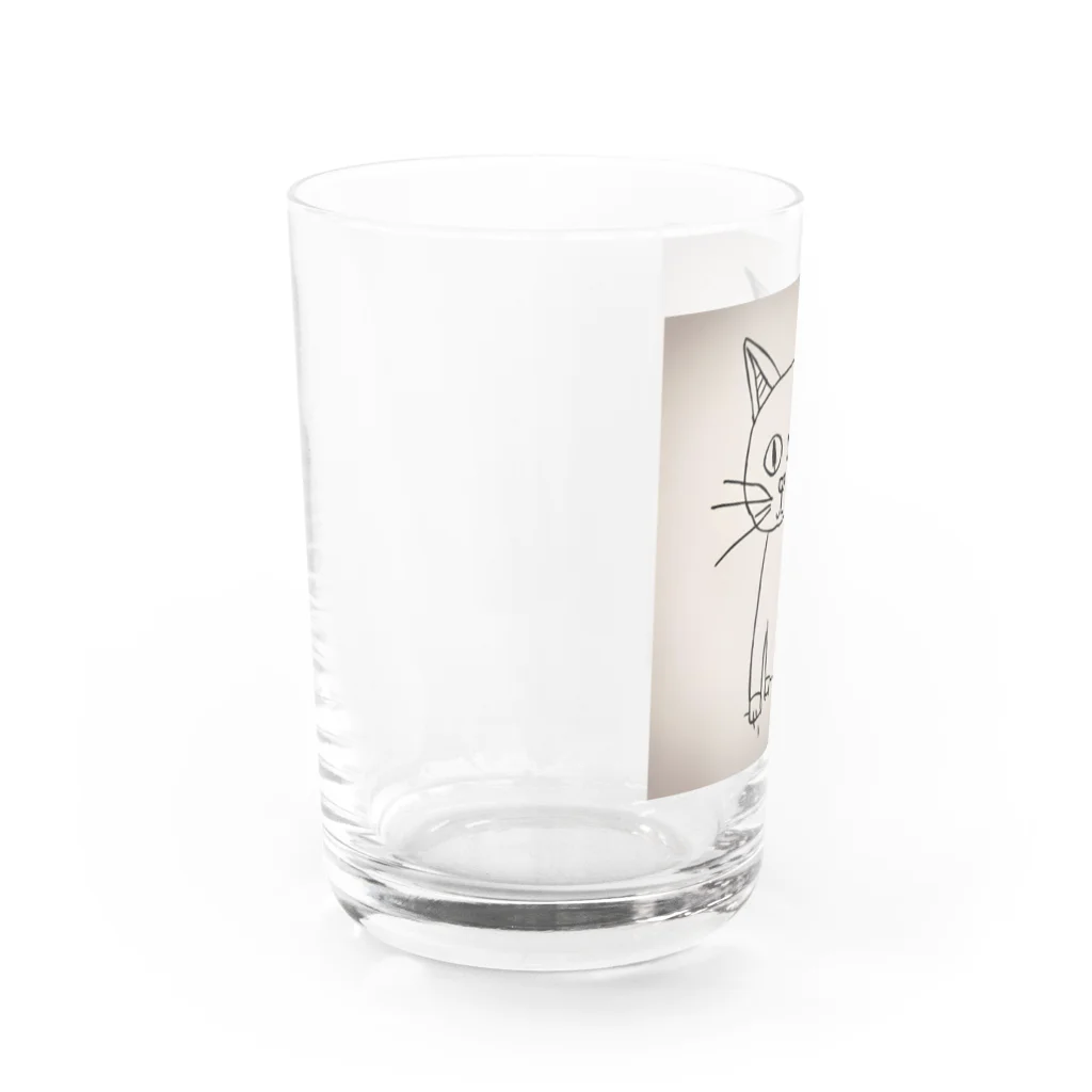 Kemasatariの猫の絵 Water Glass :left