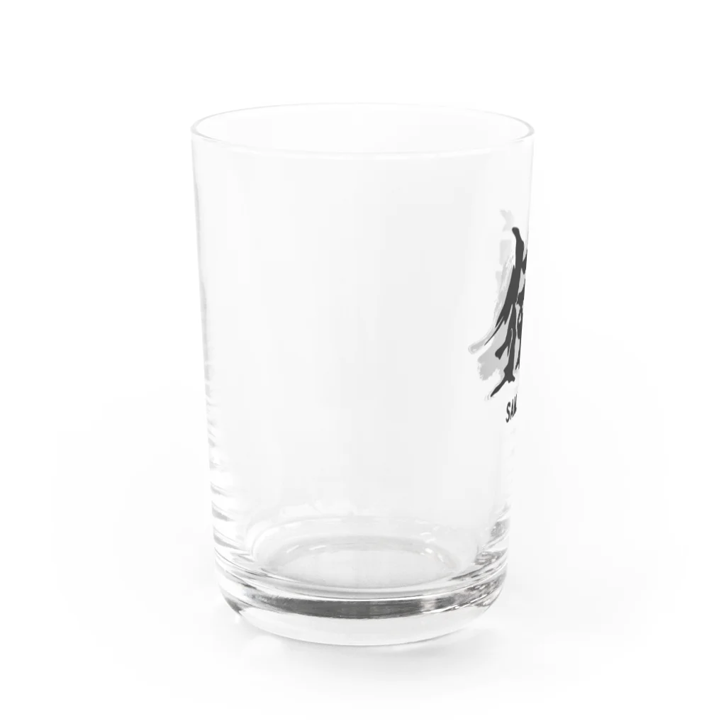 スタジオ・ロングワンのアメリカで着る侍Ｔシャツ！samurai original illustration fashion  Water Glass :left