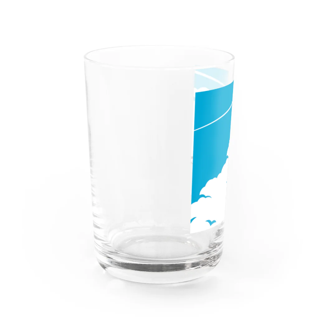 まつり猫ショップのヒコーキ雲 Water Glass :left