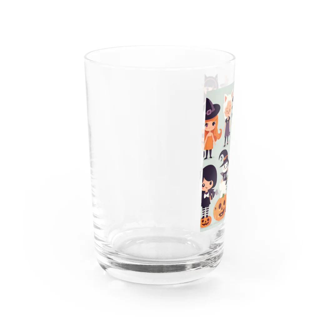 ワンダーワールド・ワンストップのかわいいたくさんのハローウィーンキャラクター③ Water Glass :left