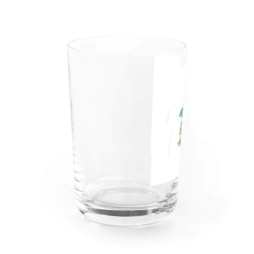 強風フラッシュバンの雨にゃんこ Water Glass :left