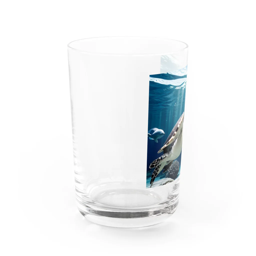 人魚の夢のペンガメ Water Glass :left