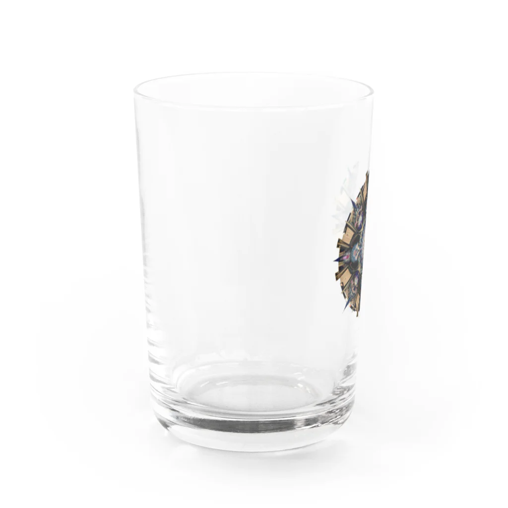 jajamarupotetoの幾何学模様（曼荼羅風、混沌） グラス左面