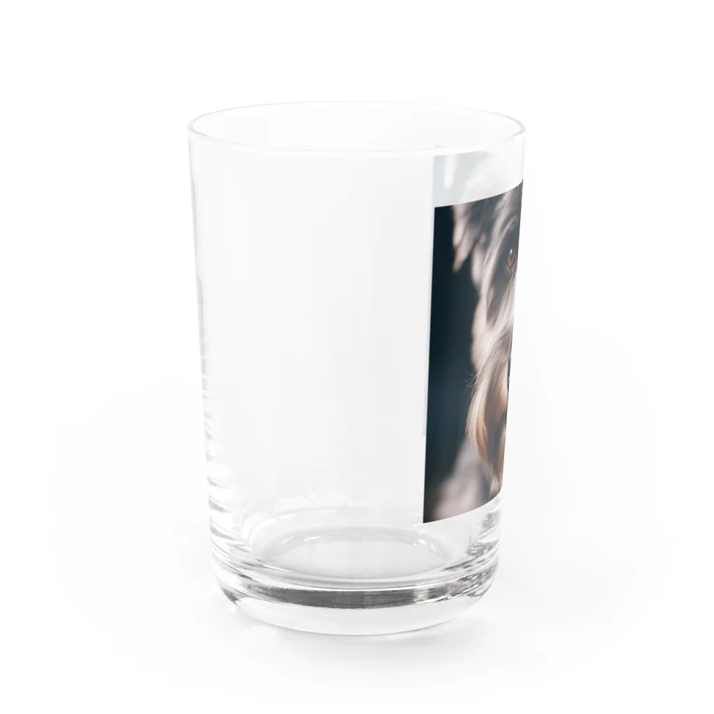 猫と犬どっちも好き！の犬 Water Glass :left