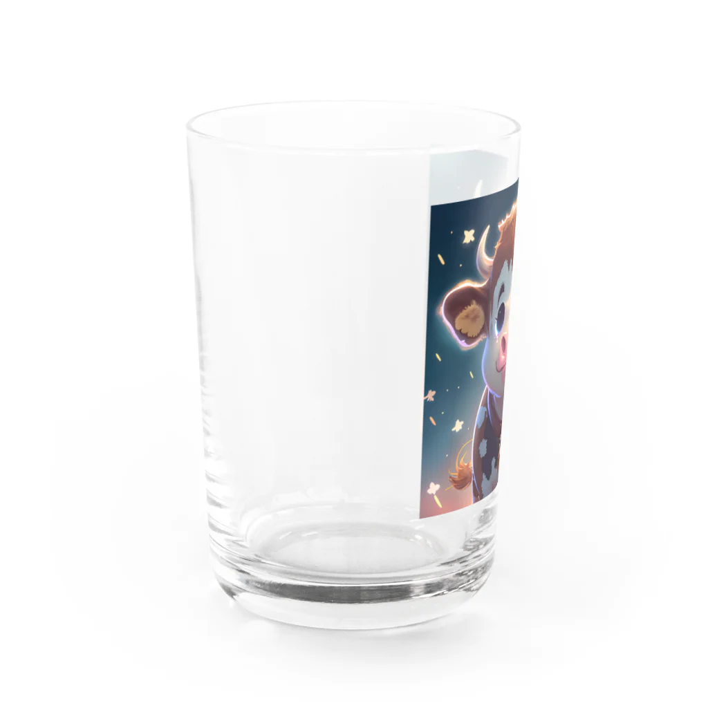 〇〇アートワークスのウシ君 Water Glass :left