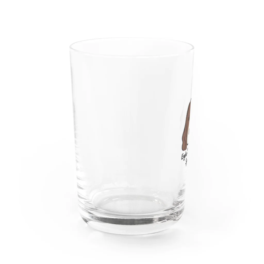 🌾おこめ🌾のワンポイントわんこ(イングリッシュスプリンガースパニエル) Water Glass :left