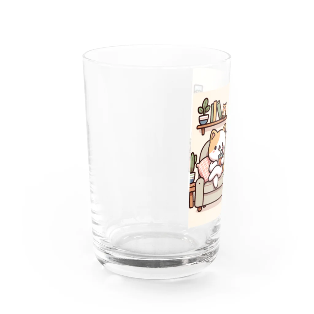 miketherockのゆるゆる休日Tシャツ Water Glass :left