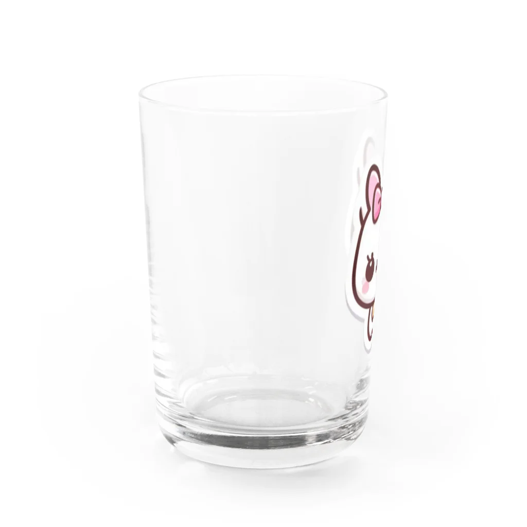 ほっこりデザインスタジオの癒しの白猫グッズ～あなたの心にふれる白い天使～ Water Glass :left