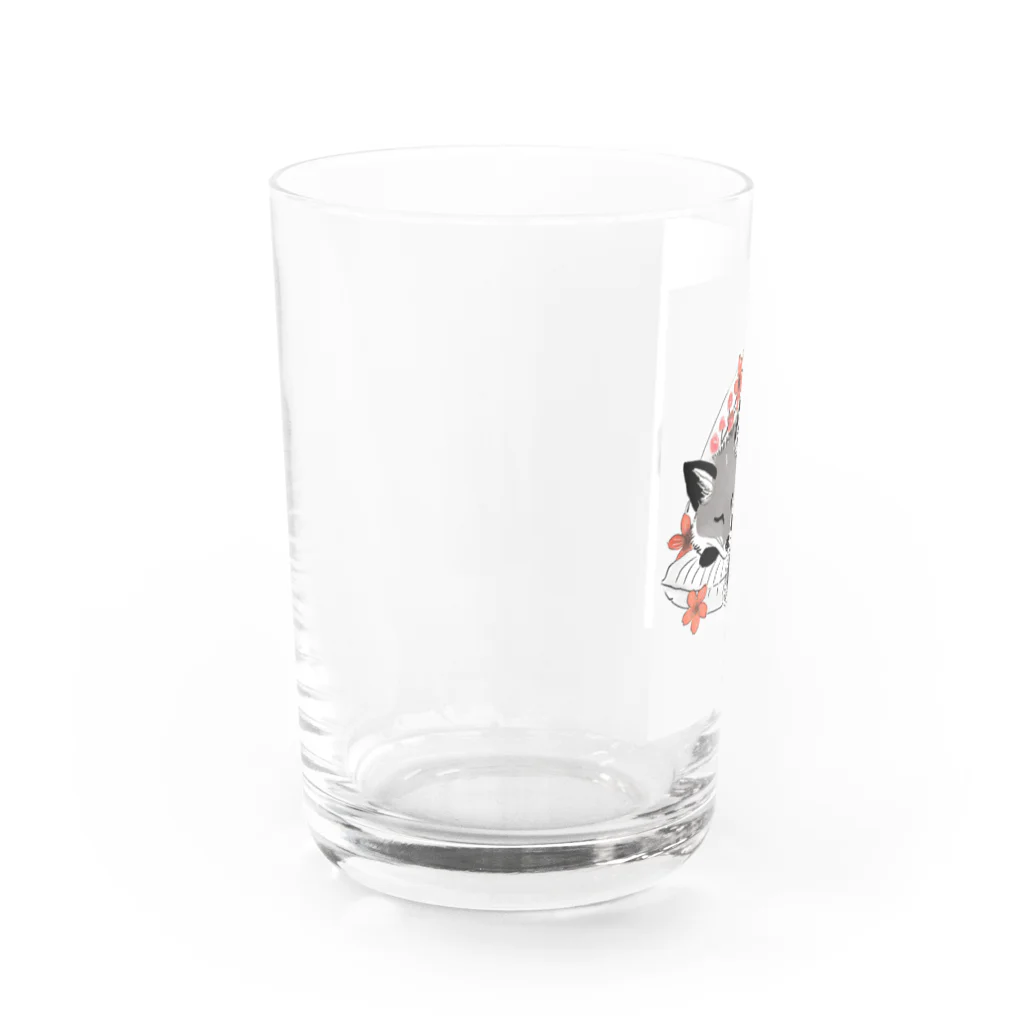 Shihiroの桜と銀ぎつね Water Glass :left