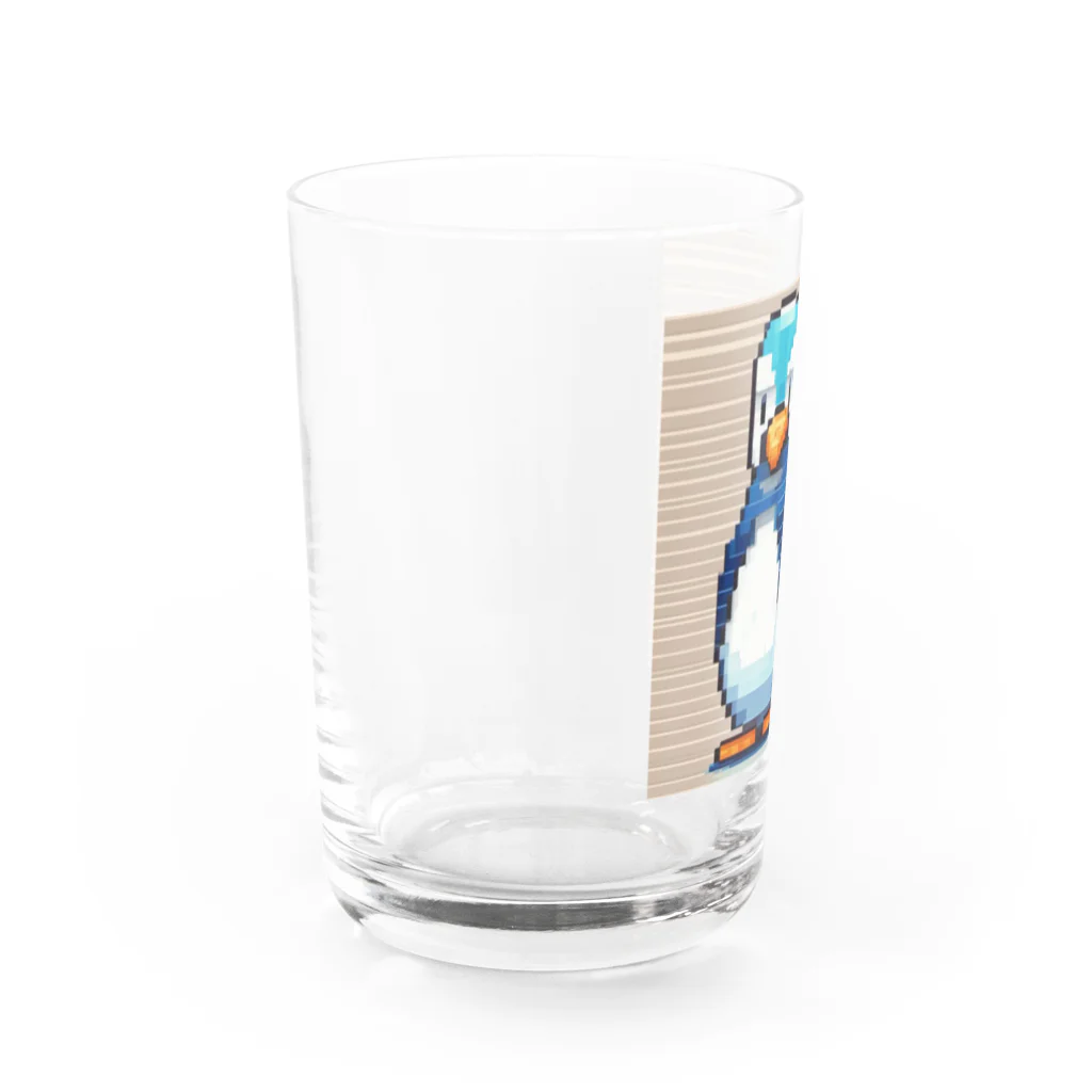 hamusutaroのペンギンピクセルアート Water Glass :left