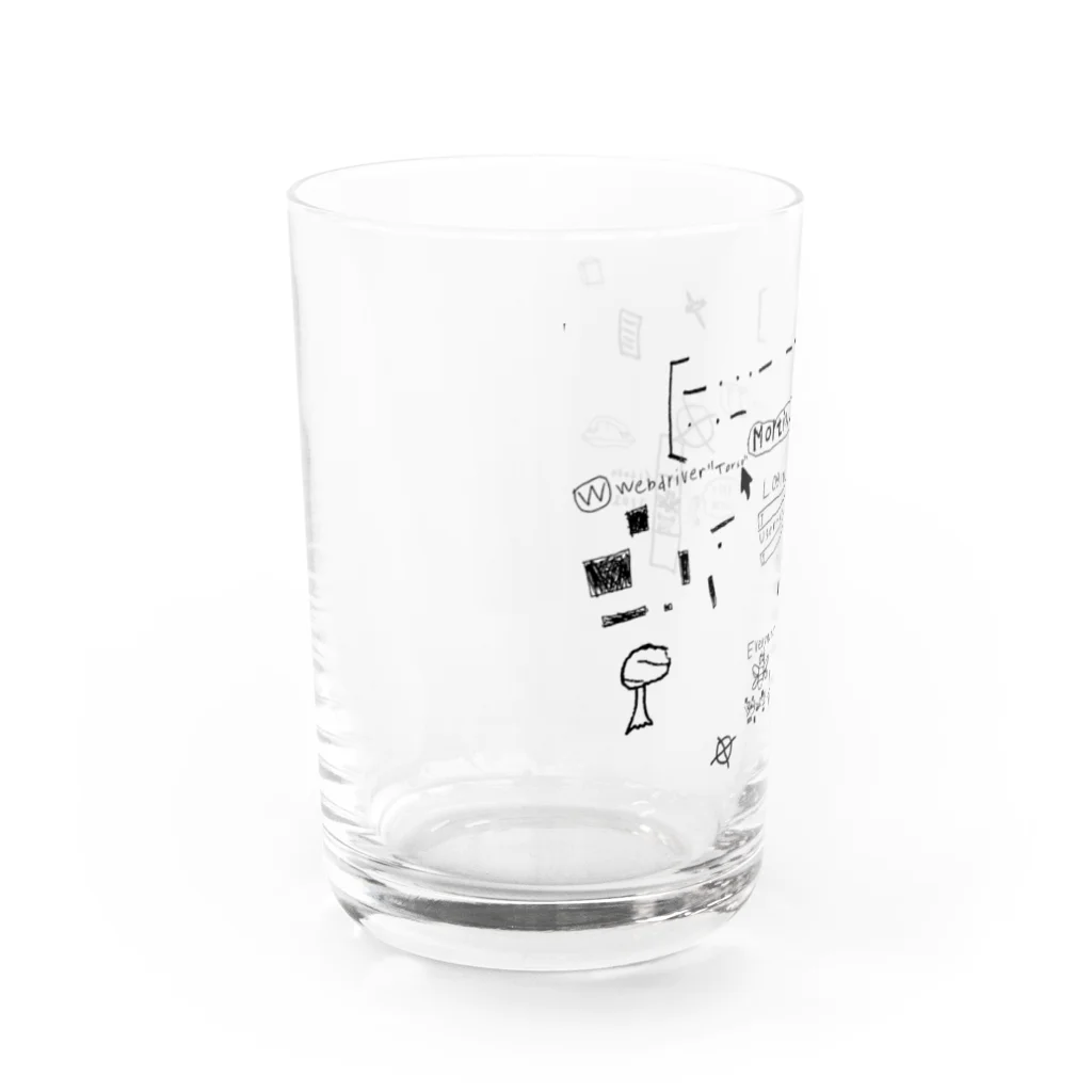 小学生イラストレーターによるグッズやさん「コチャメデ」の海外都市伝説系イラスト Water Glass :left