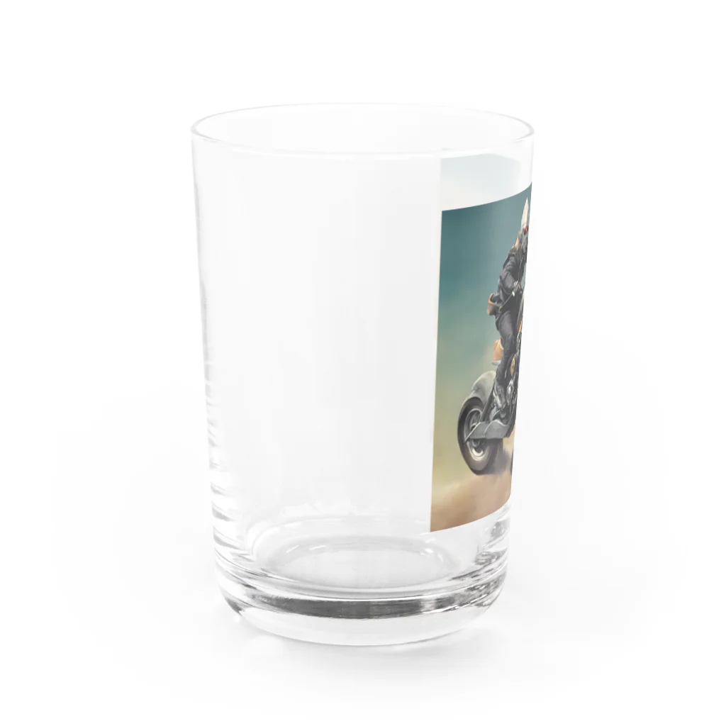 Yamapの仮面のバイク乗り Water Glass :left
