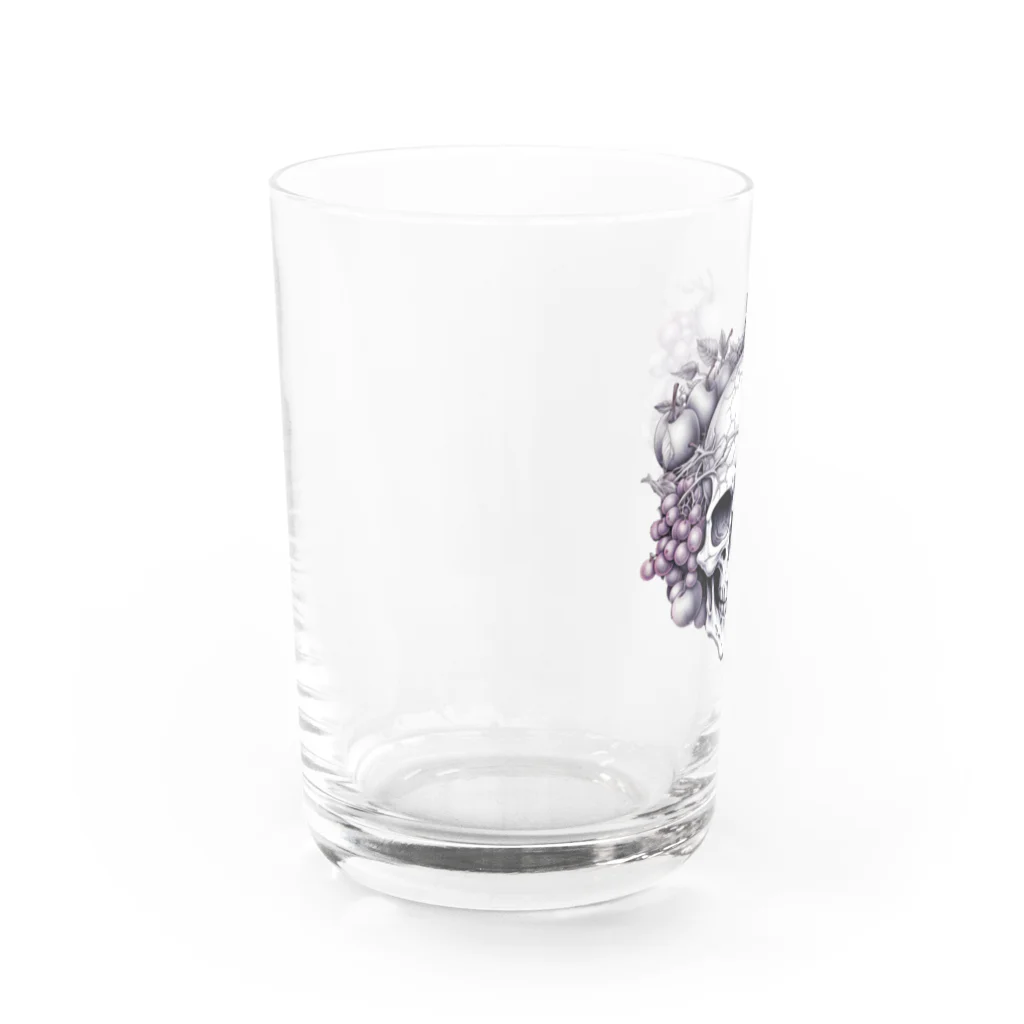 LCOMLのフルーツに囲まれたSKULL Water Glass :left