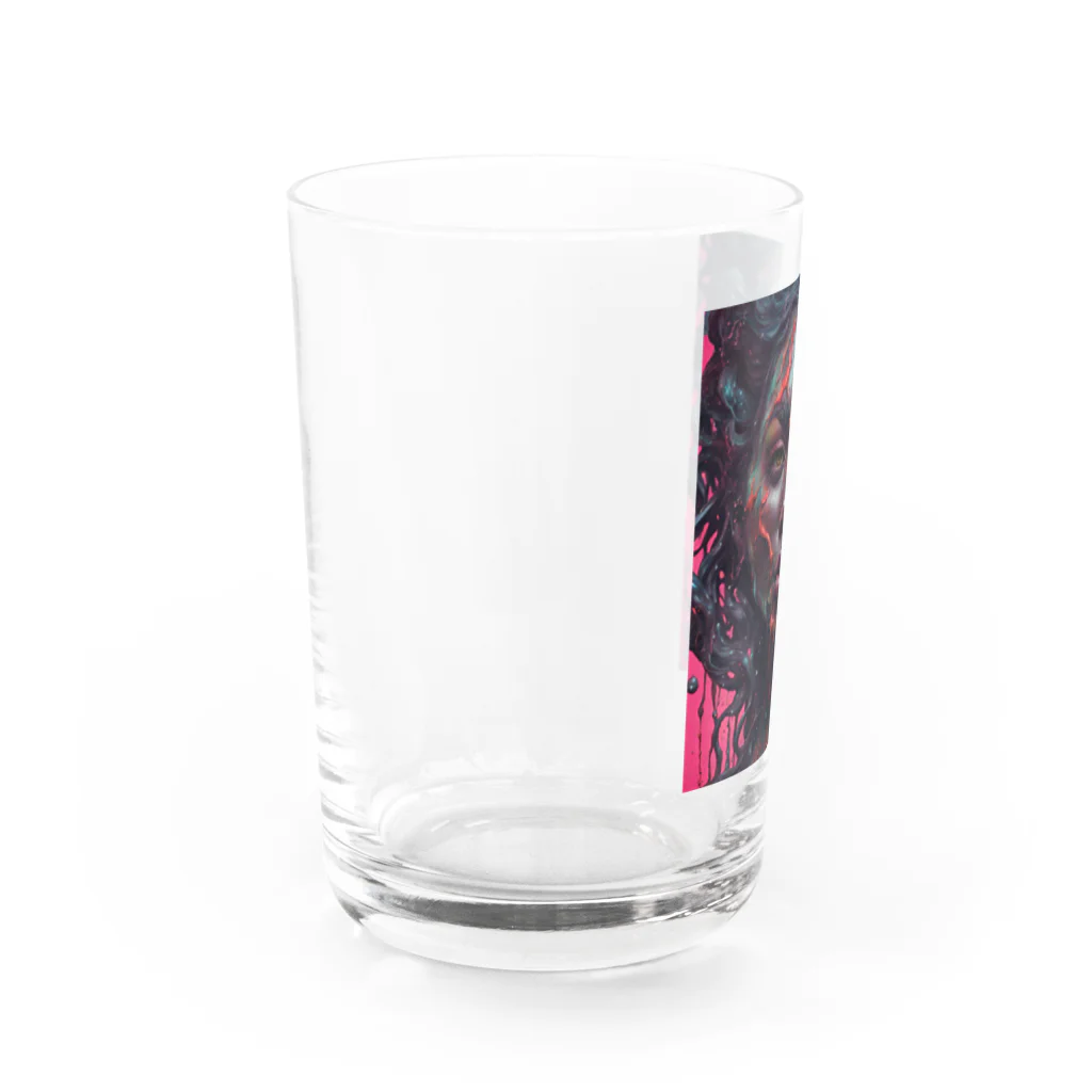 ワンダーワールド・ワンストップのミステリアスなダークウルフの女性② Water Glass :left