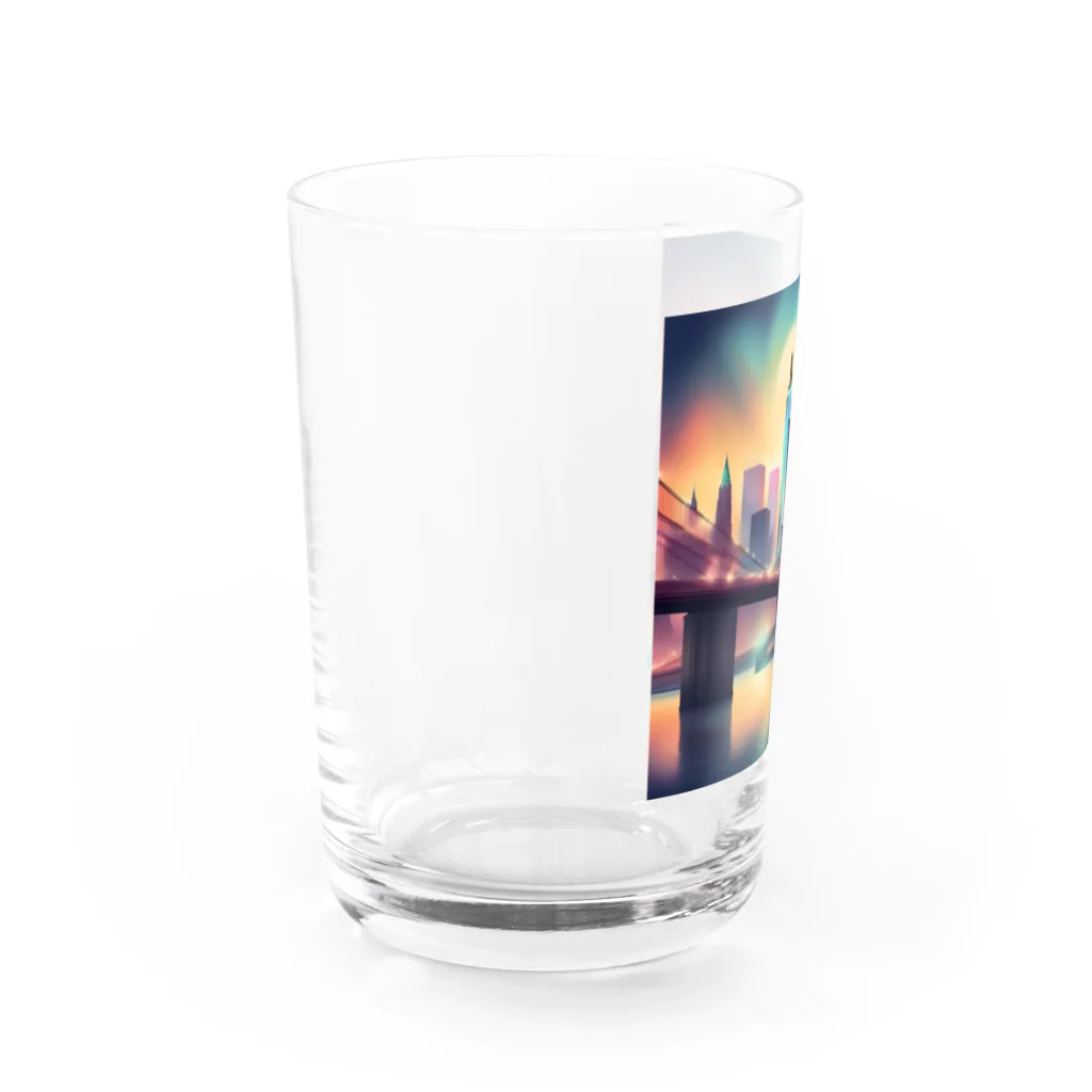 wloop01のニューヨークの幻想的風景のグッツ Water Glass :left