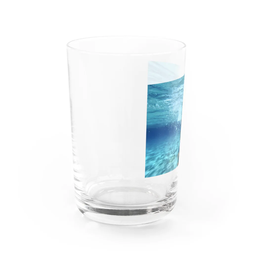 犬ロボット！のinurobotの犬in海 Water Glass :left