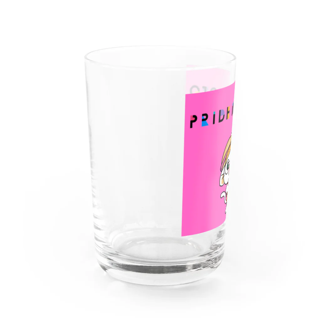 PRIDE in KYOTOのことにゃんpink Water Glass :left