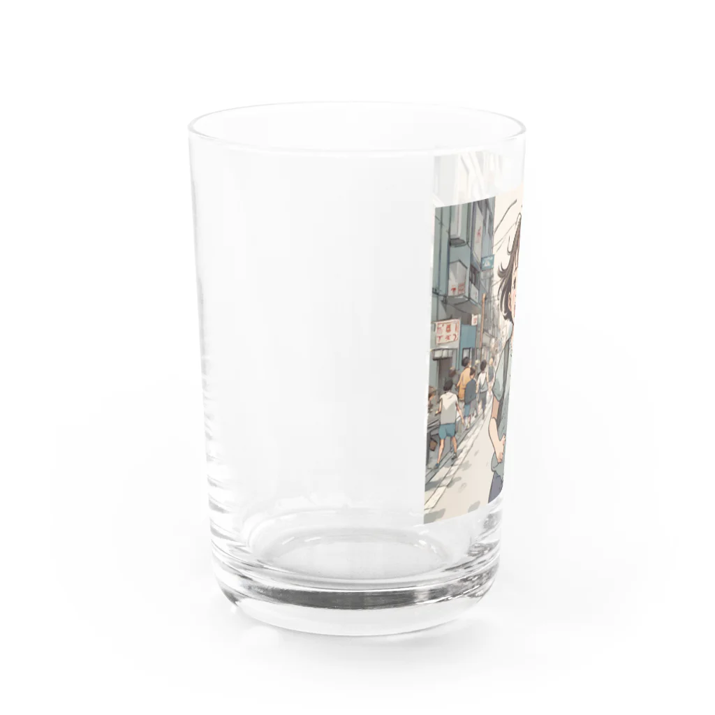 底辺の底辺好きな事を気ままに…。の走る元気な女の子 Water Glass :left