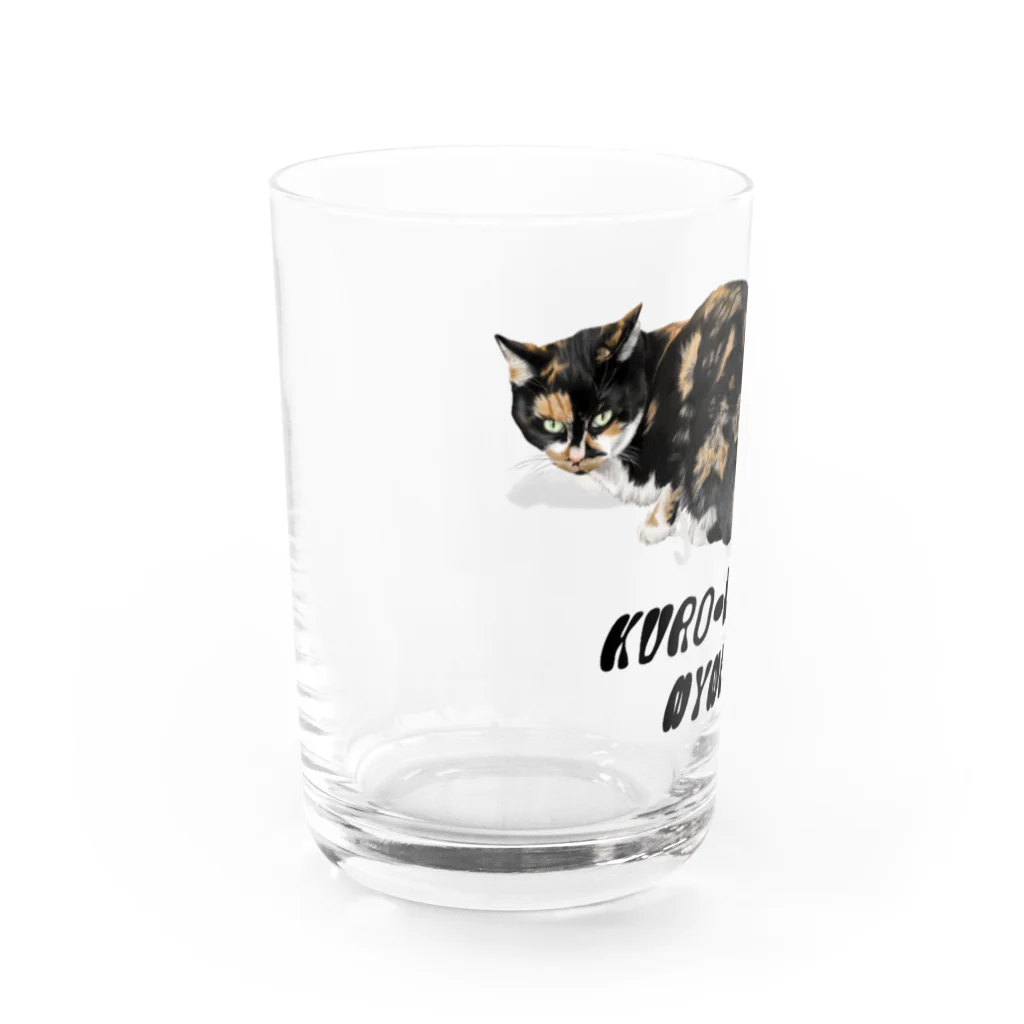 もっち（mocchi）の黒三毛猫ちゃん Water Glass :left