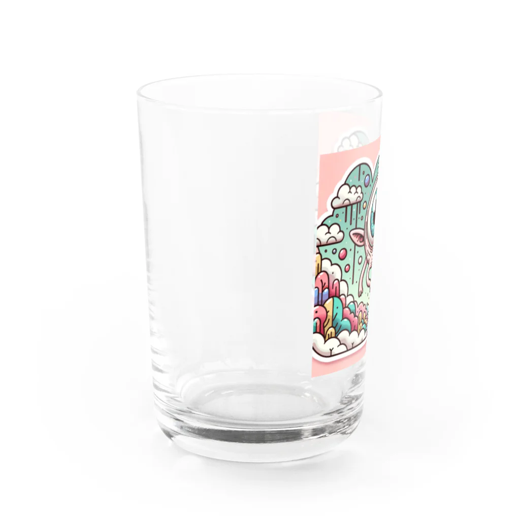 ketaketaのメルヘン怪物i【個性的】【カラフル】 Water Glass :left