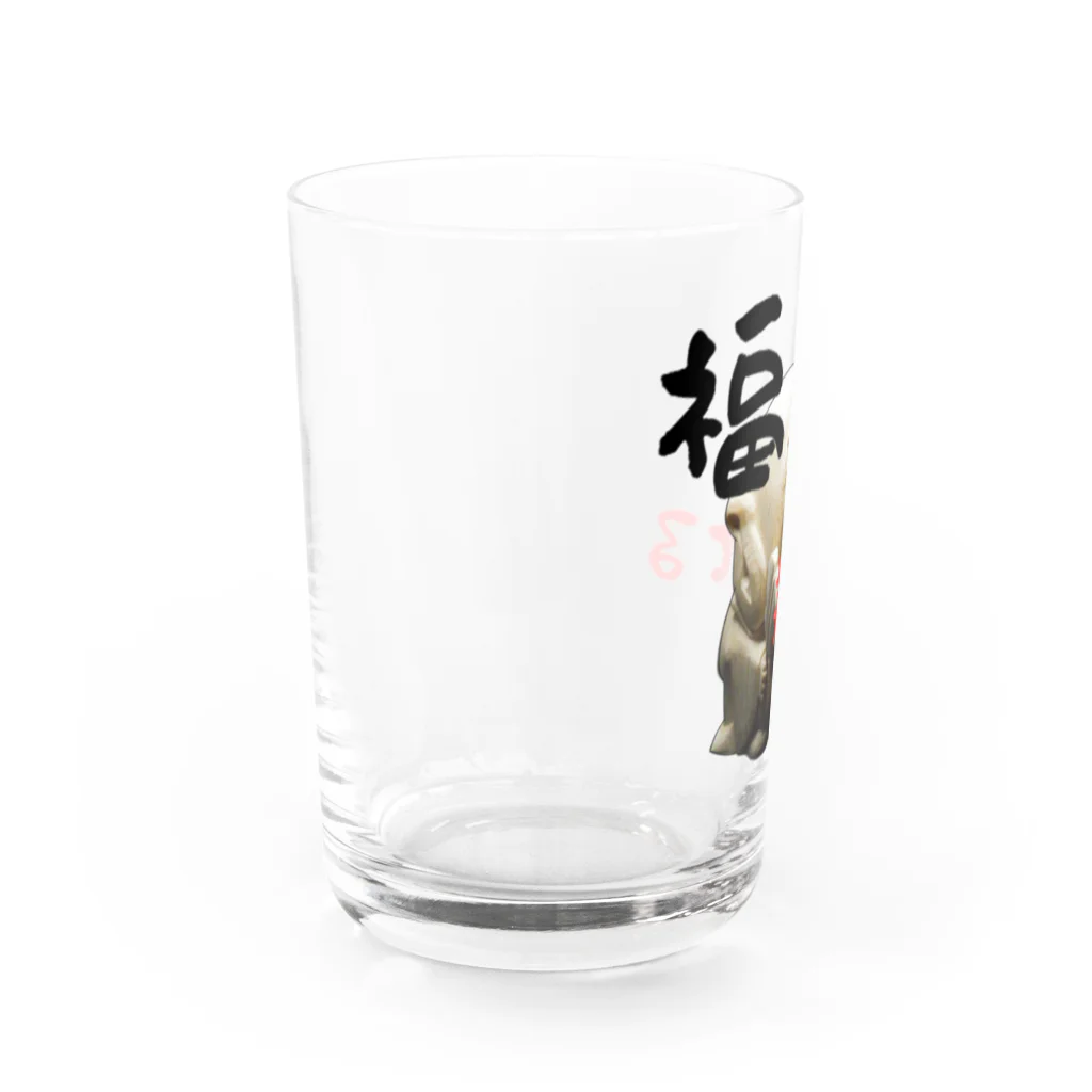 あめのち晴れの福　着てる😃 Water Glass :left