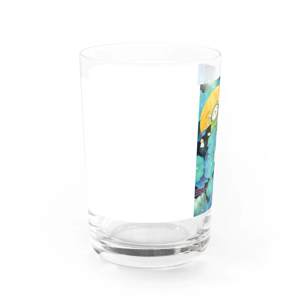 猫のミケランジェロのあっ!雨やんだ!グラス Water Glass :left