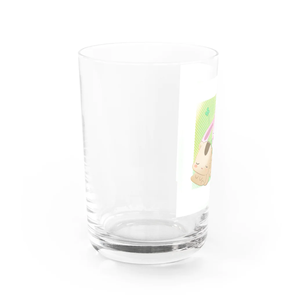 MONACAのお昼寝 うさぎとリス Water Glass :left