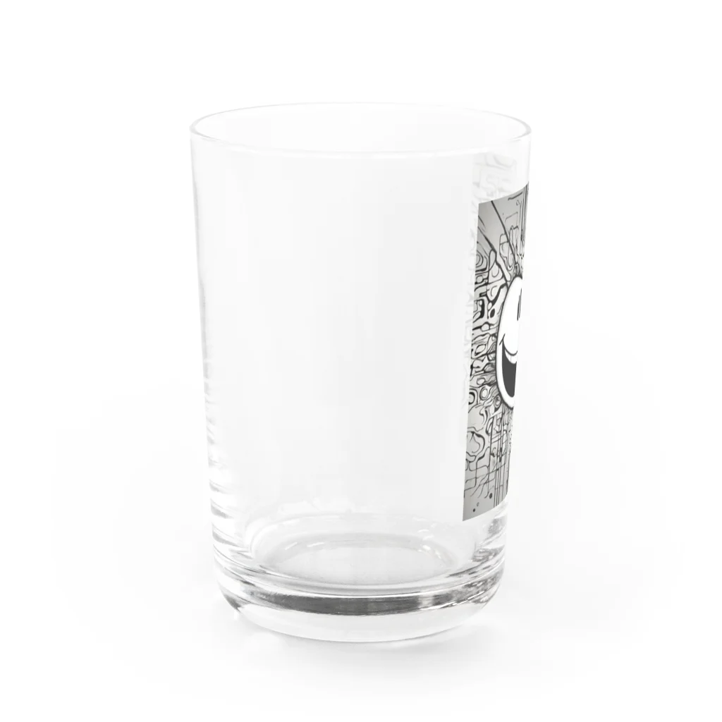 キャプテンの今日も元気にスマイルくん Water Glass :left