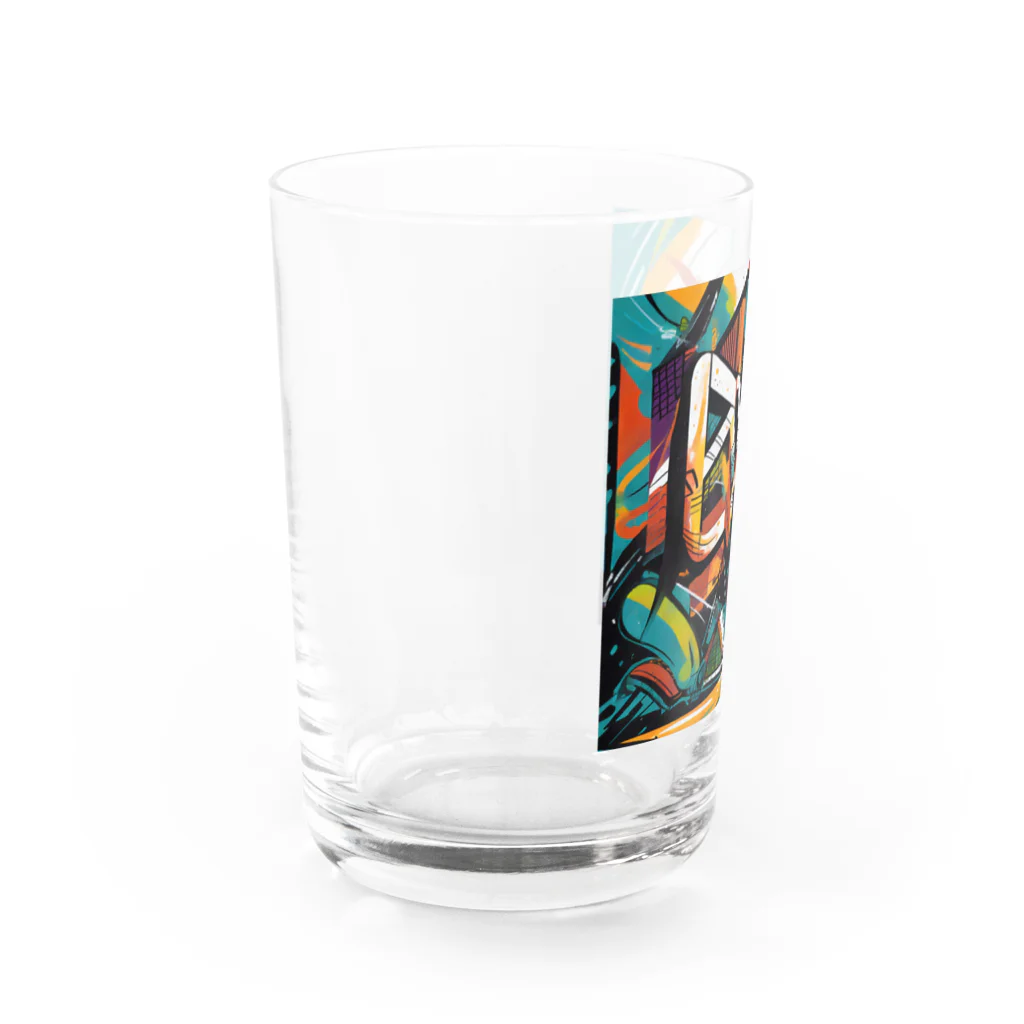 のんびりアート工房のストリートアート Water Glass :left