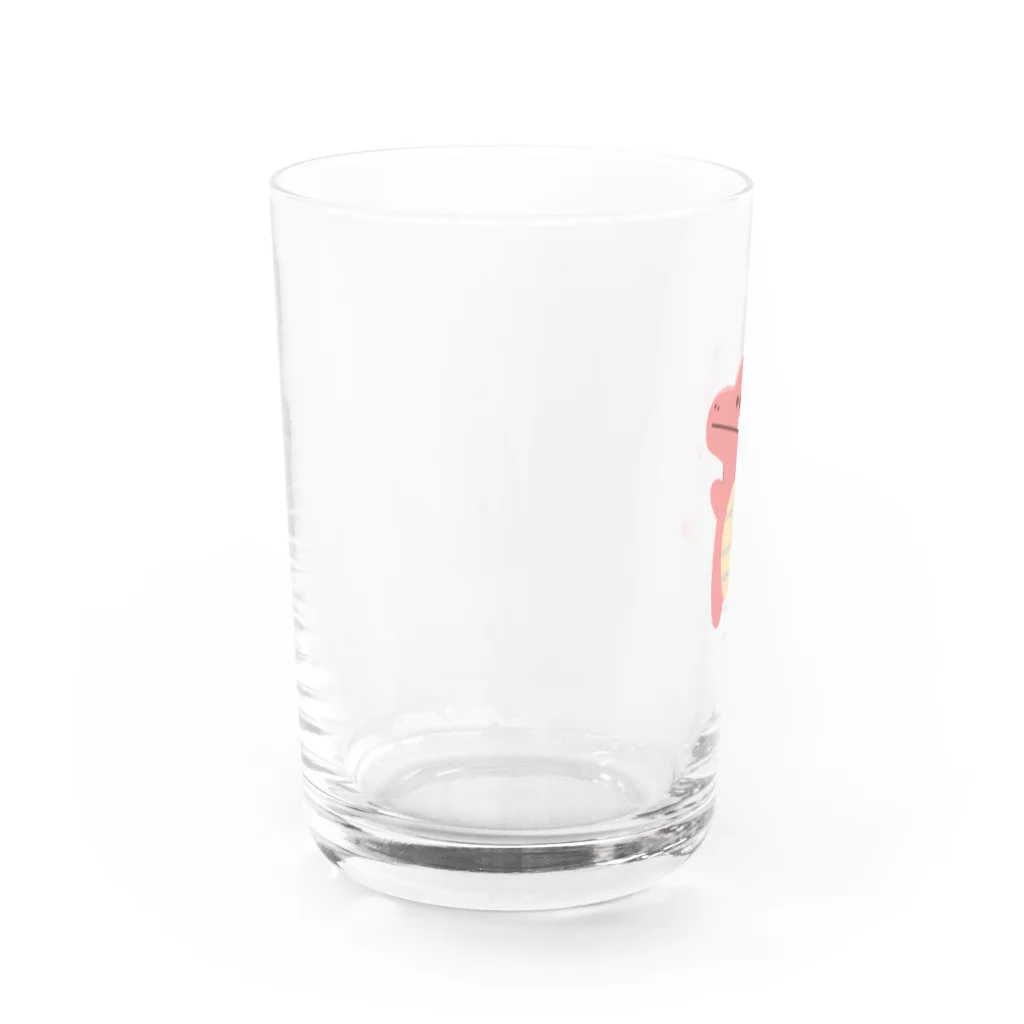 にくきゅう本舗のキョウリュウくん赤 Water Glass :left