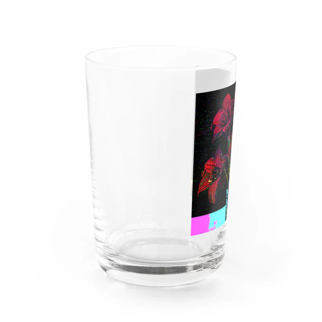 水草のサイケデリックなアマリリス Ⅱ Water Glass :left