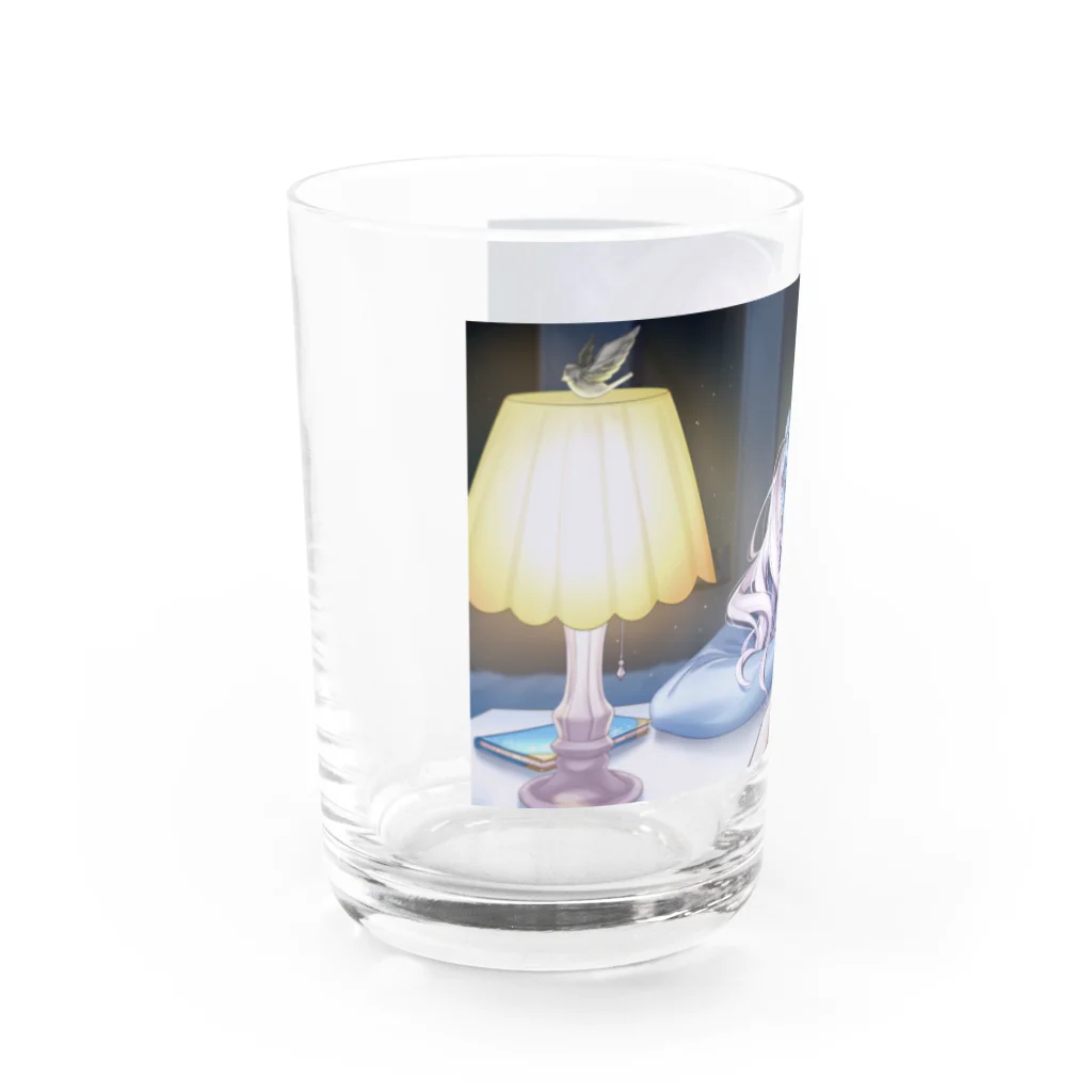 Mirea Sheltzs🕊𓈒𓏸❄白髪シマエナガVtuberのStep to Shineオリジナルグッズ Water Glass :left