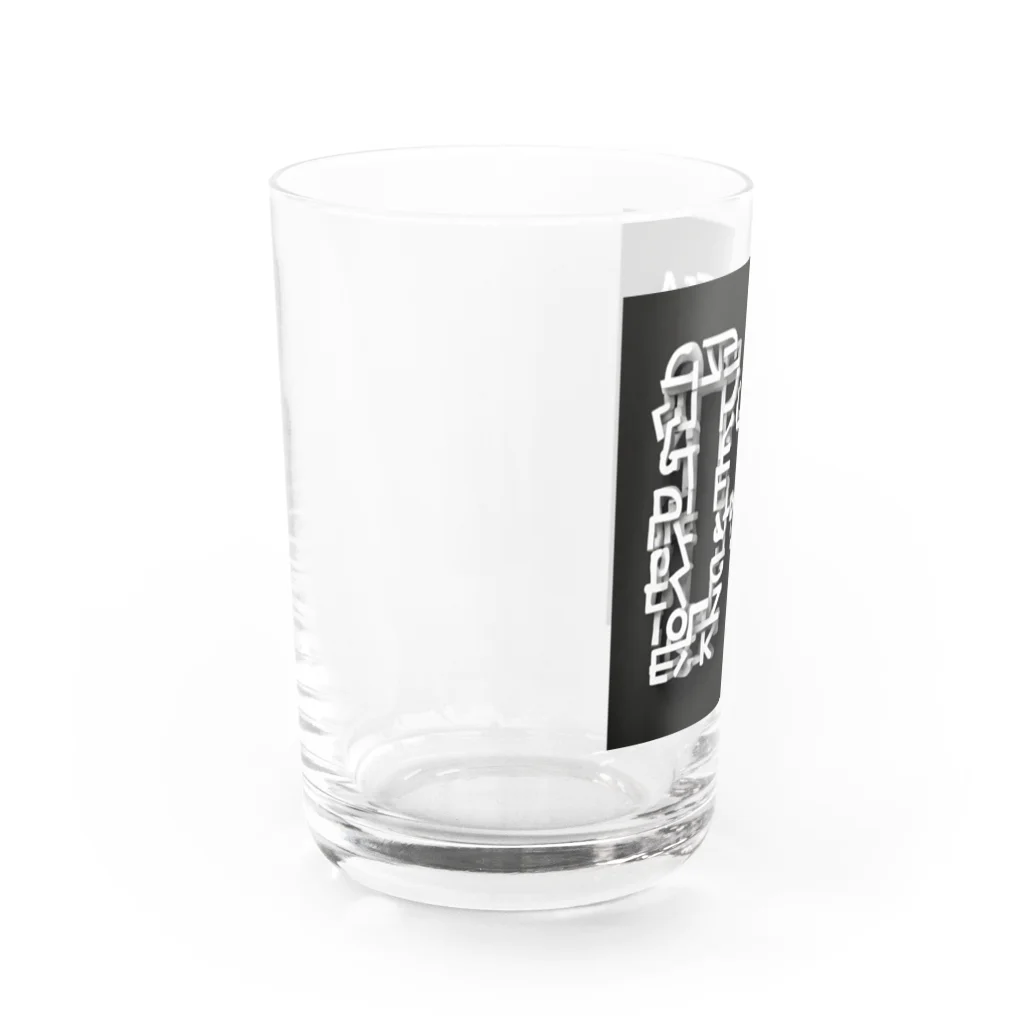 mini_asuのアルファベットデザイン Water Glass :left