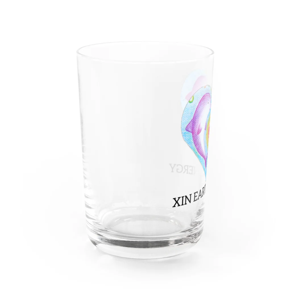 XIN地球369ショップのXIN地球ツインイルカLOVE♡ Water Glass :left