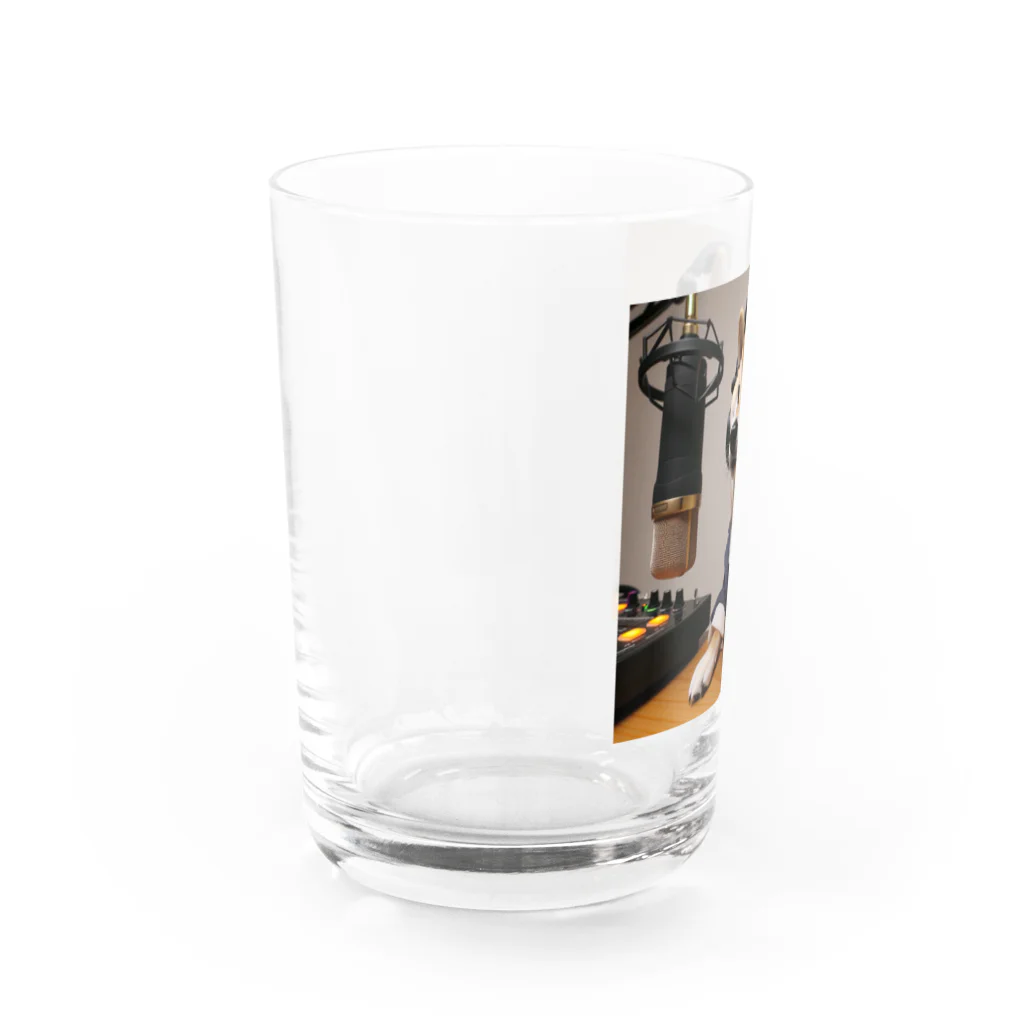 0416artの柴犬ラジオ Water Glass :left