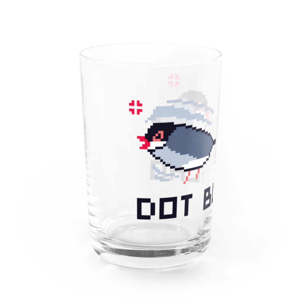 トモカピのドット文鳥（怒） Water Glass :left