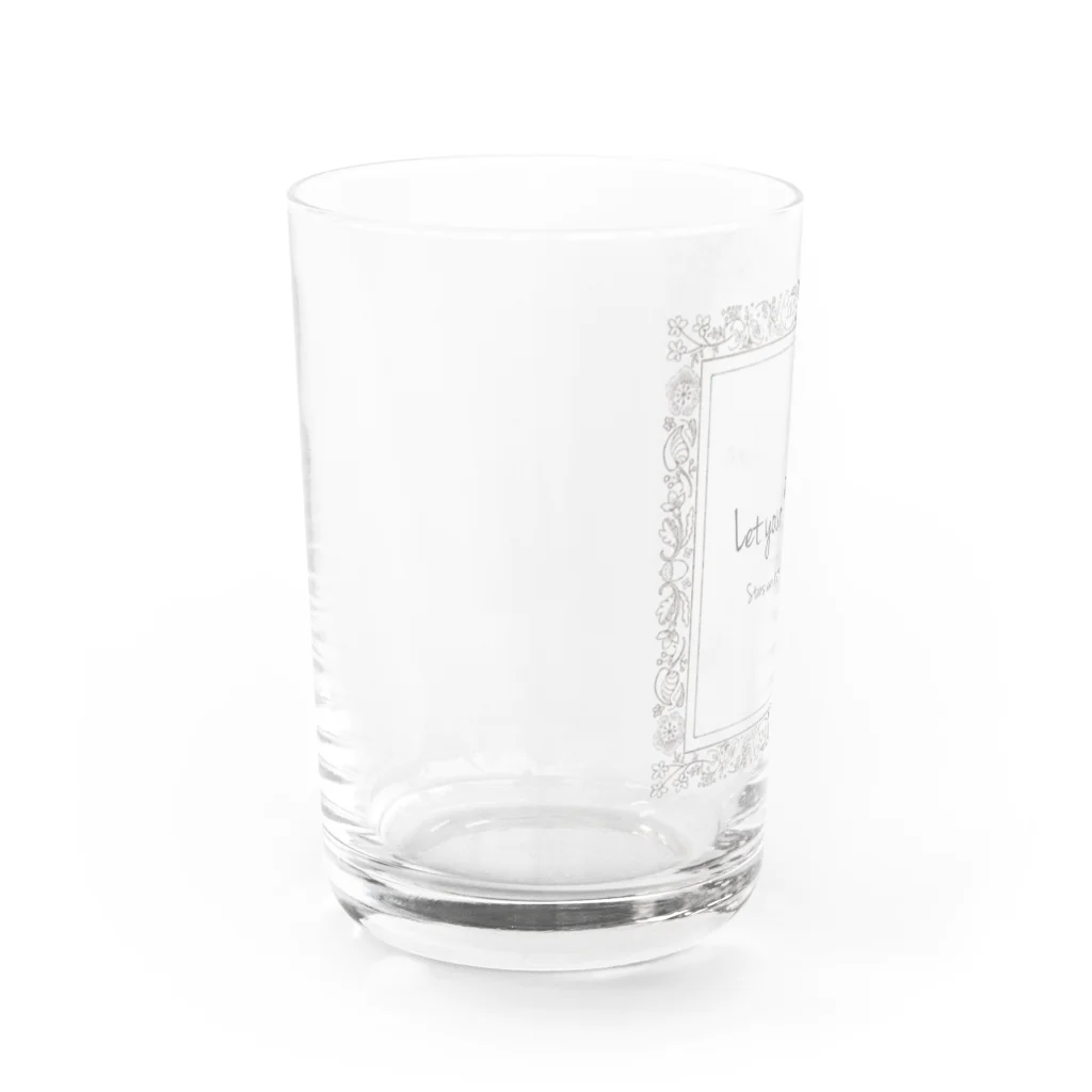 うずら舎のボタニカルフレーム Water Glass :left