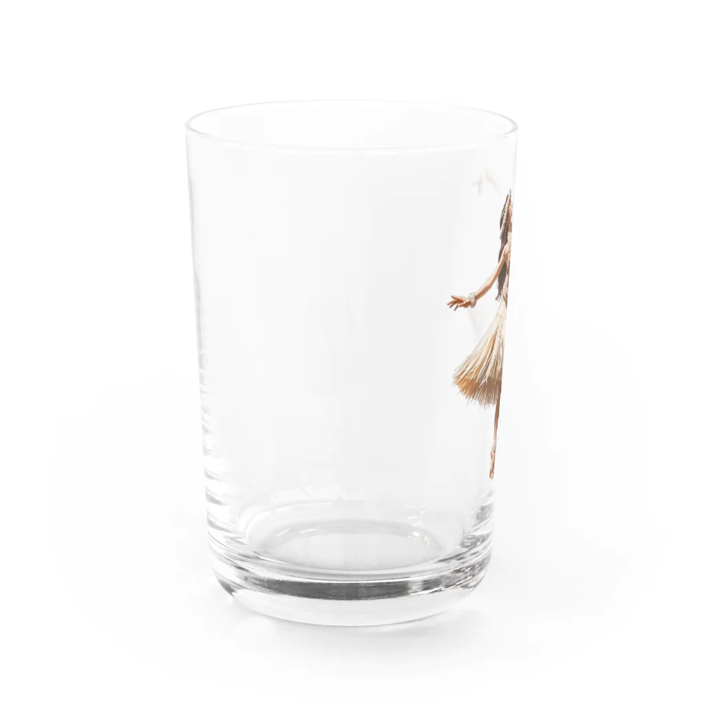 BEOQUのフラを踊る女性 Water Glass :left