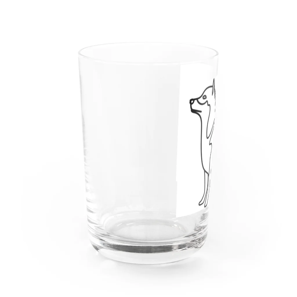 abiko328の柴犬トレジャーズ　ブラック Water Glass :left