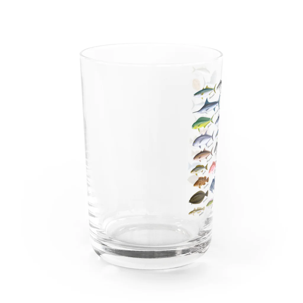 猫と釣り人のSaltwater fish_2W Water Glass :left