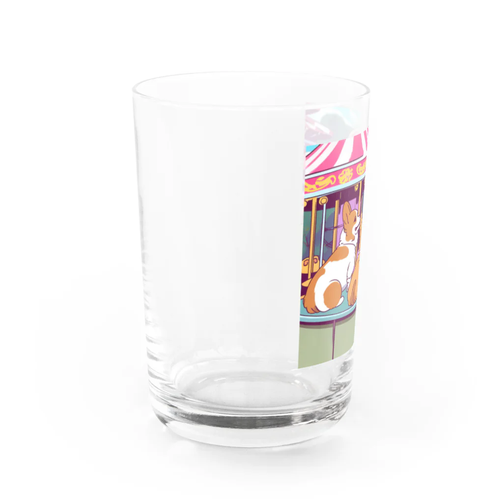 Cute dogsのI love my dogs Water Glass :left