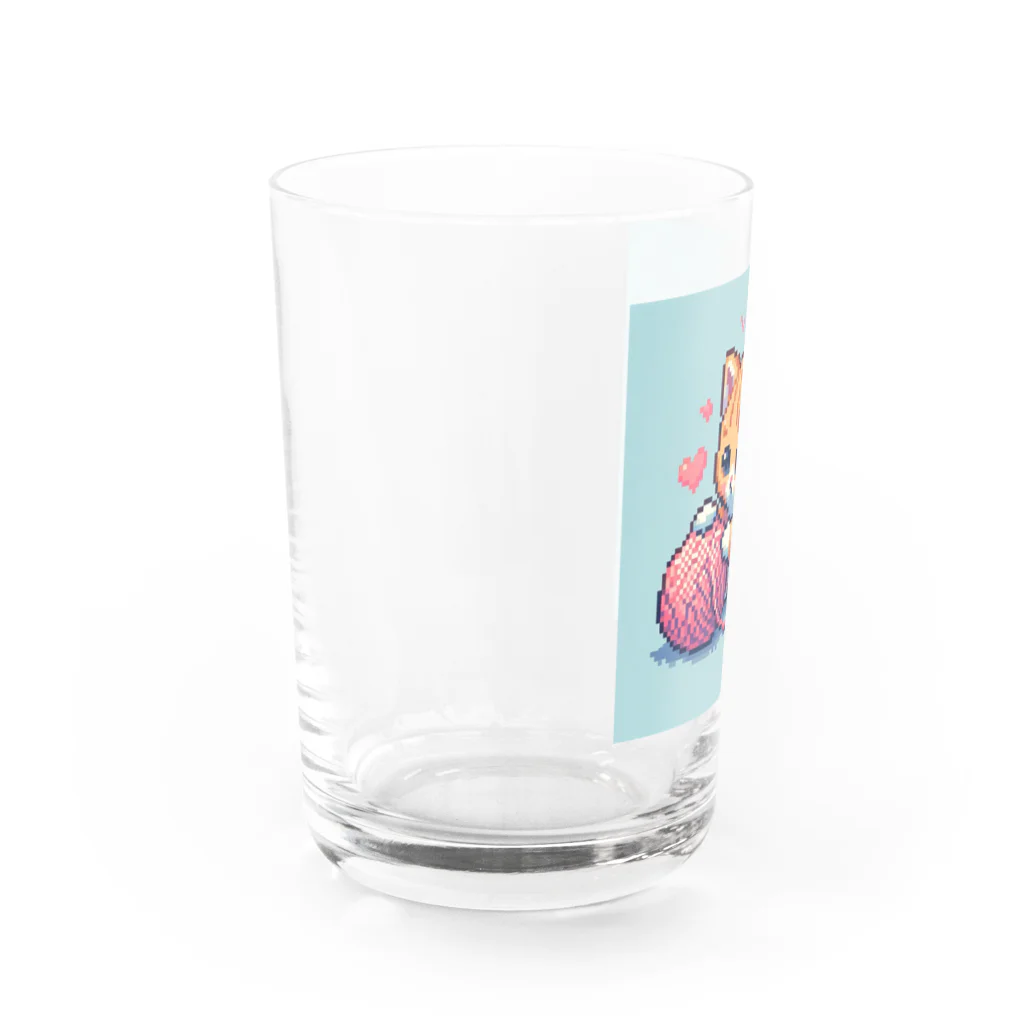 ワワジジドットクラブのドット子猫A Water Glass :left