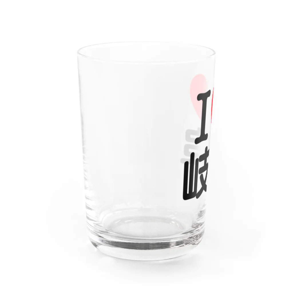 4A-Studio（よんえーすたじお）のI LOVE 岐阜（日本語） Water Glass :left