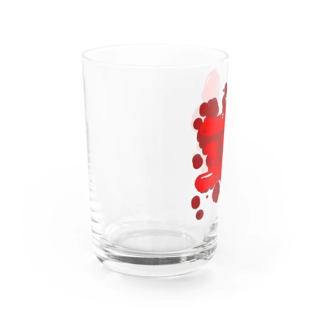 LalaHangeulの피(血) ハングルデザイン 【改訂版】 Water Glass :left