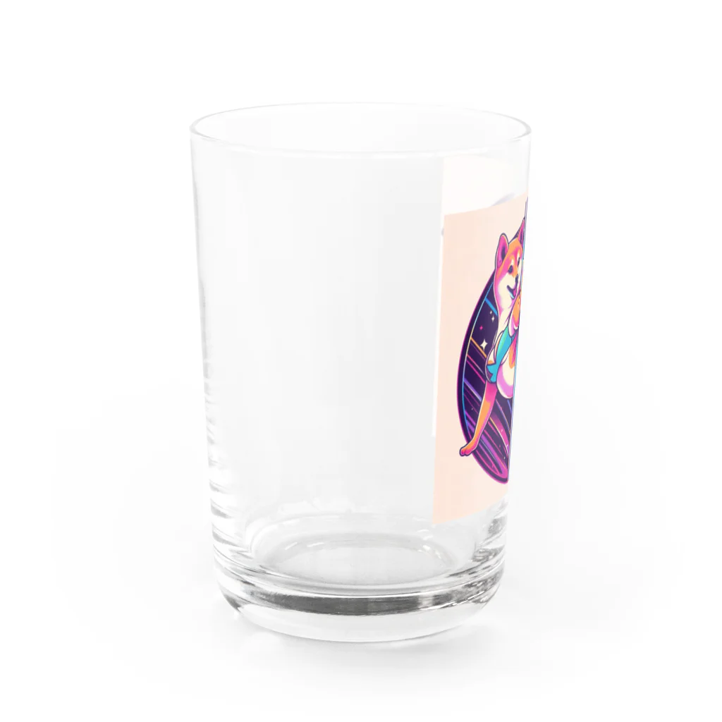 TokyoKimchiのポールダンス踊る柴犬ウニ Water Glass :left