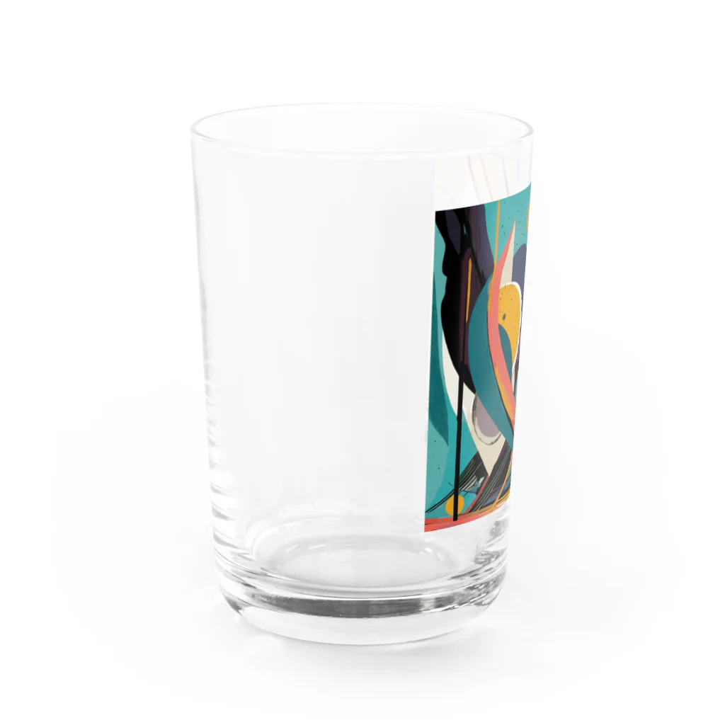 のんびりアート工房のガラクタアート風 Water Glass :left