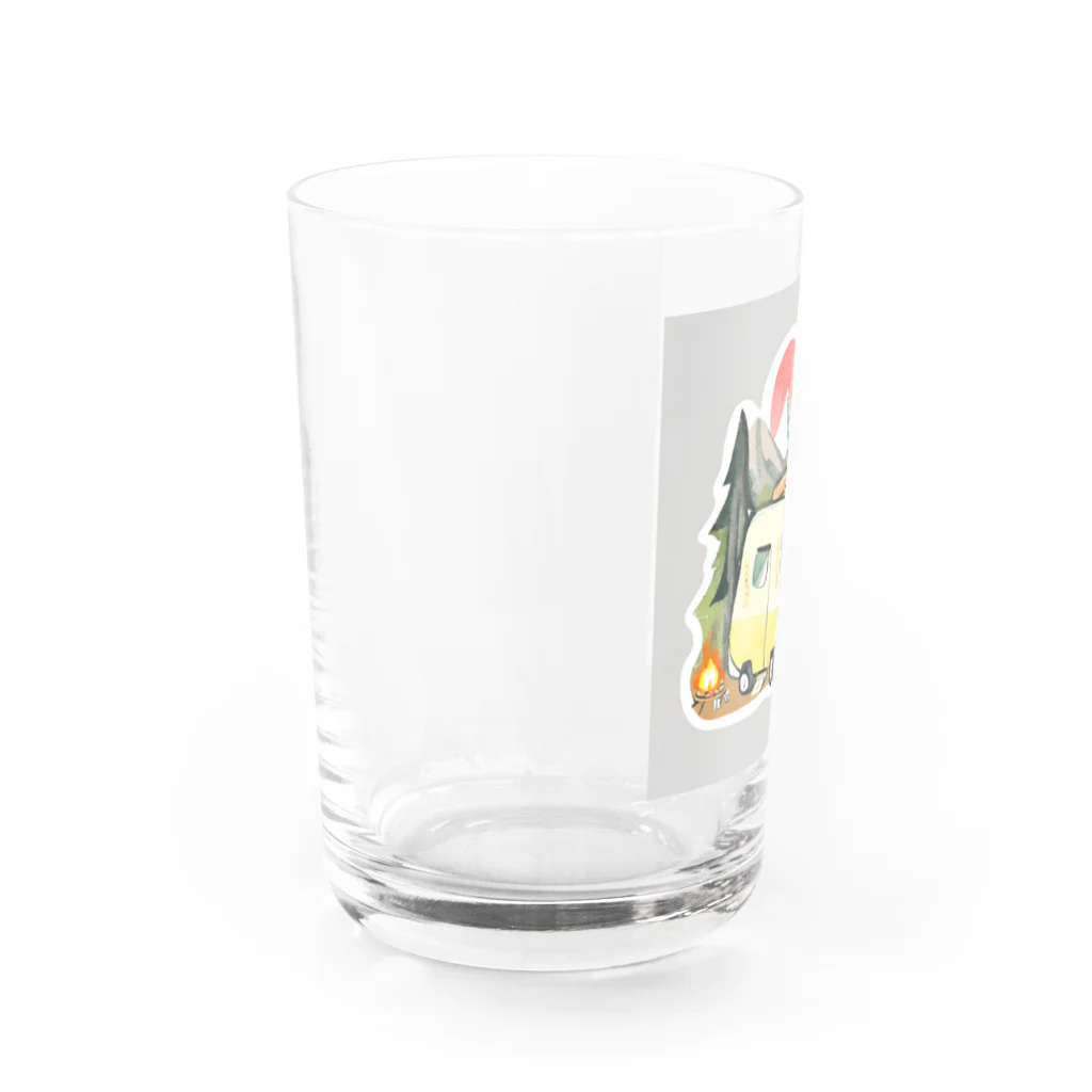 kozik01のおしゃれキャンプイラスト Water Glass :left